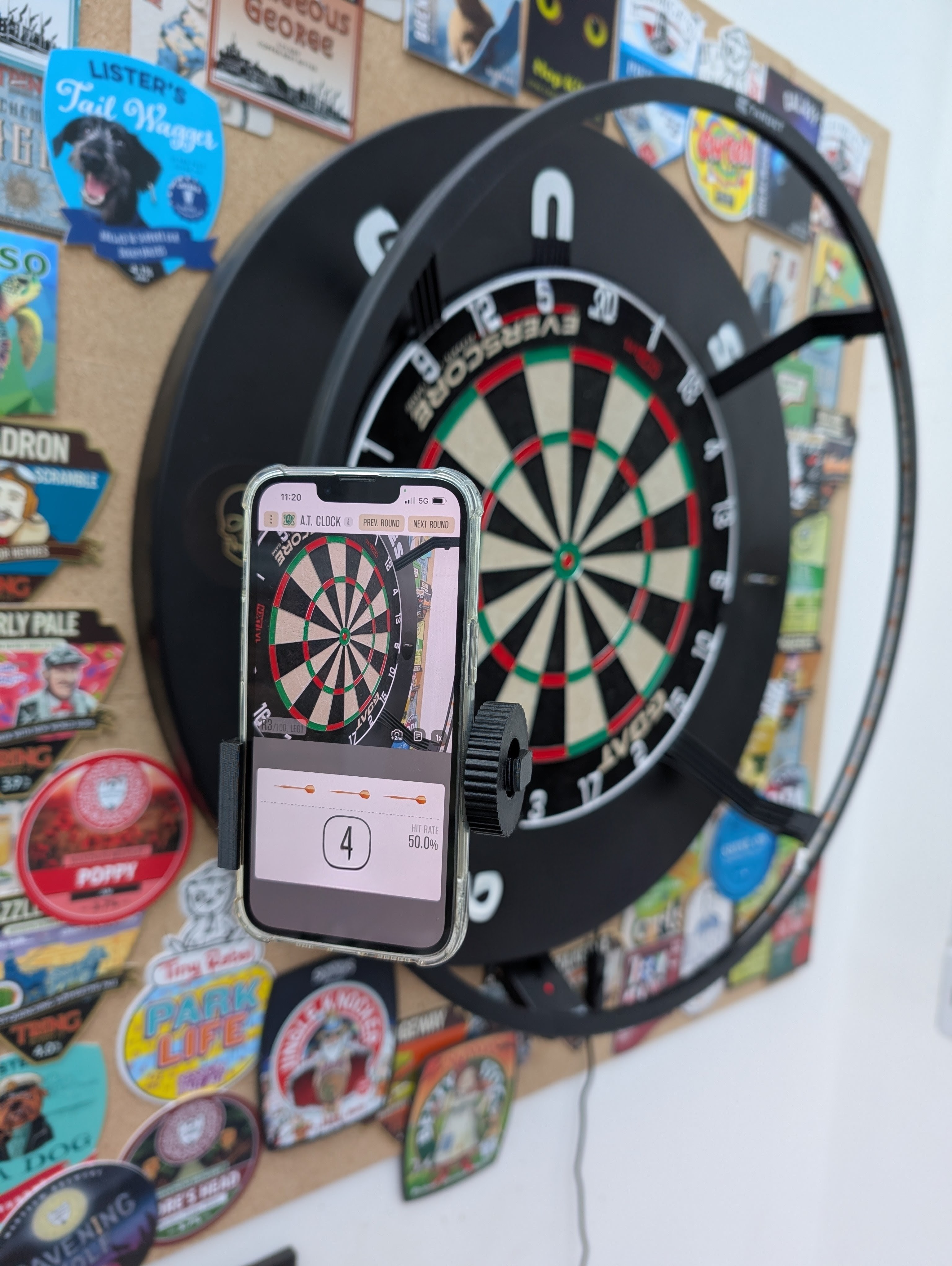 Dartboard Phone Mount for Target Corona Light Surround